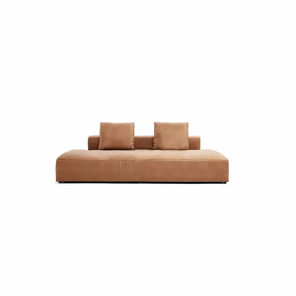 Modern Minimalist Office Sofa 87–150 in Wide with Leather