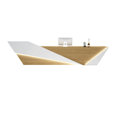 Stylish Reception Desk with Register Counter Counter Table Storage Doors Drawers