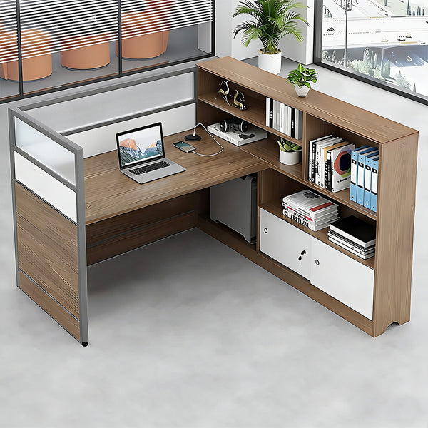 Modern Simple Partitioned Multiperson Staff Desk – Anzhap