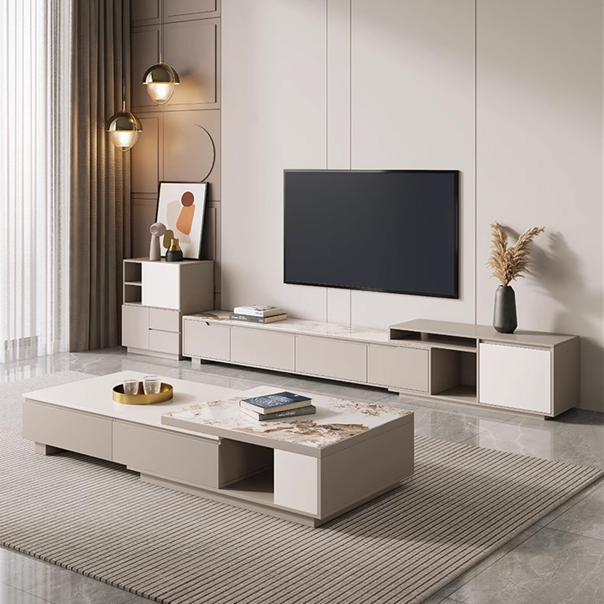 Modern Minimalist TV Stand for Home Use