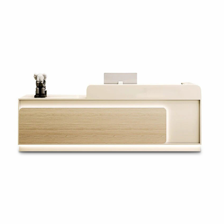 Modern Reception Desk with Draws and Shelves