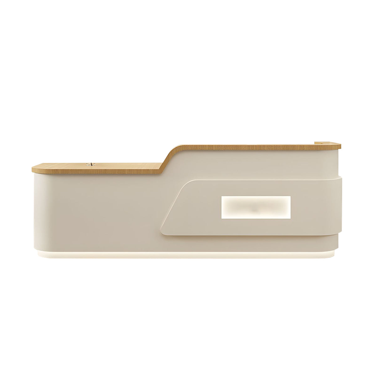 Stylish Reception Desk with LED Lighting for Modern Office Spaces