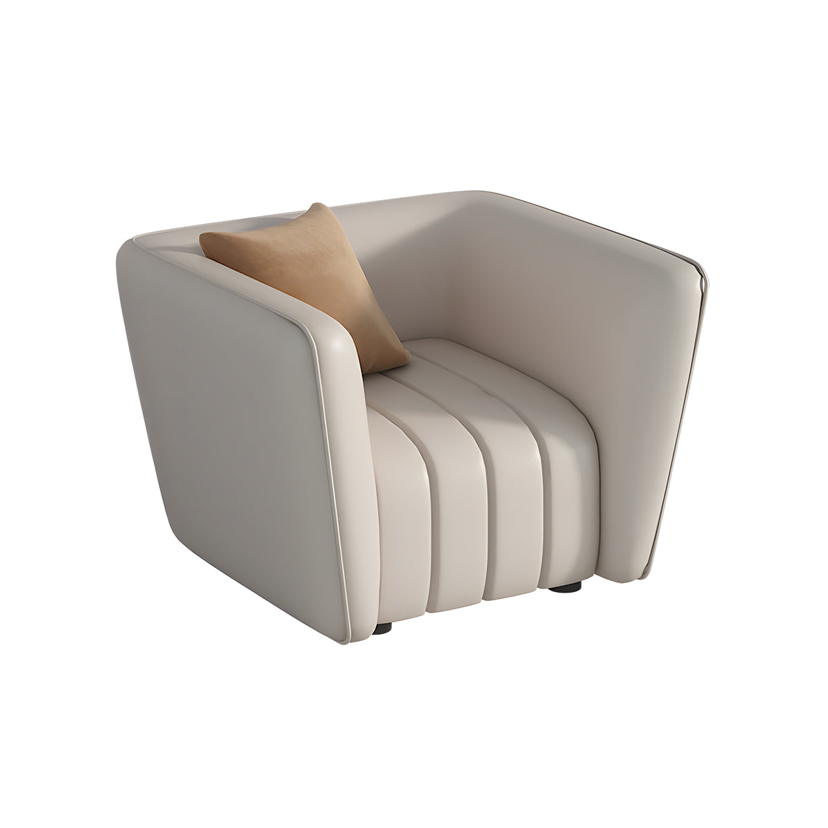 Premium Luxurious Leather Sofa with Comfort Cushions for Office Lounge