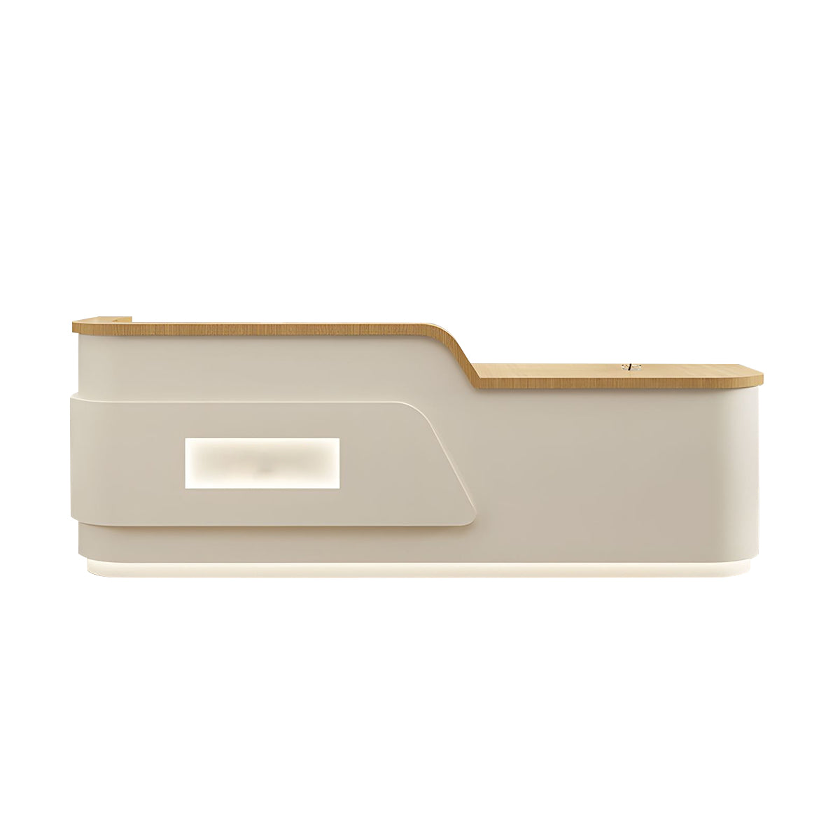 Stylish Reception Desk with LED Lighting for Modern Office Spaces