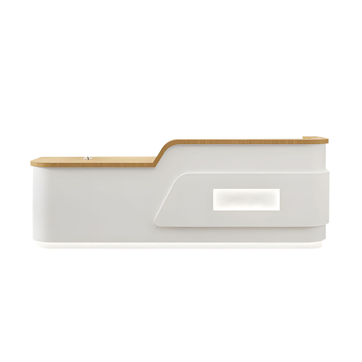 Stylish Reception Desk with LED Lighting for Modern Office Spaces