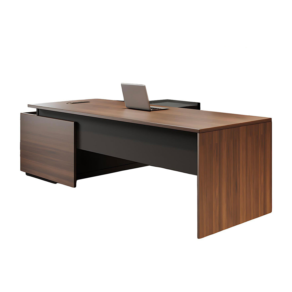 Eco Friendly Black Walnut Office Desk Sturdy with Mortise Tenon Construction
