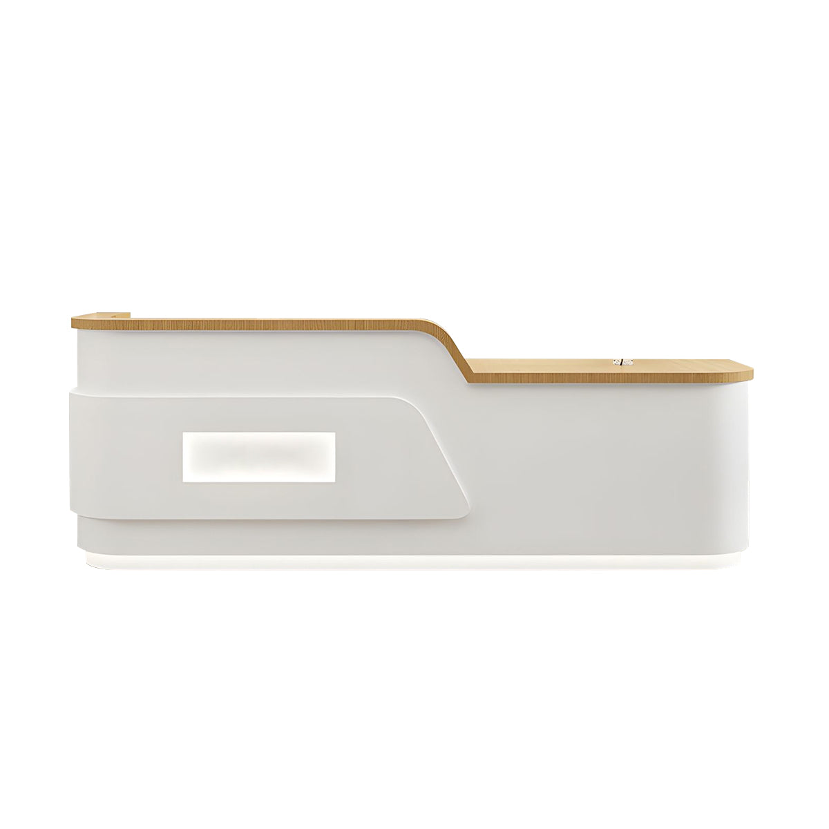 Stylish Reception Desk with LED Lighting for Modern Office Spaces