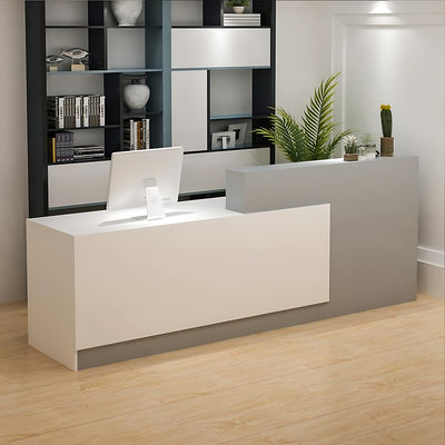 Professional and Stylish High-Function Reception Desk with Double Desktop Design（Stock Items）