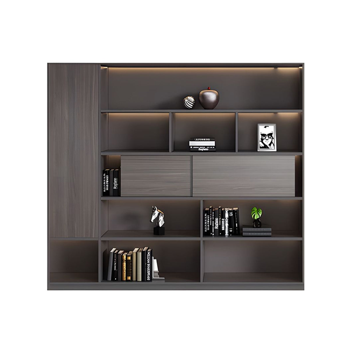 Stylish Storage Cabinet with Sensor Light and Extra-Large Wardrobe