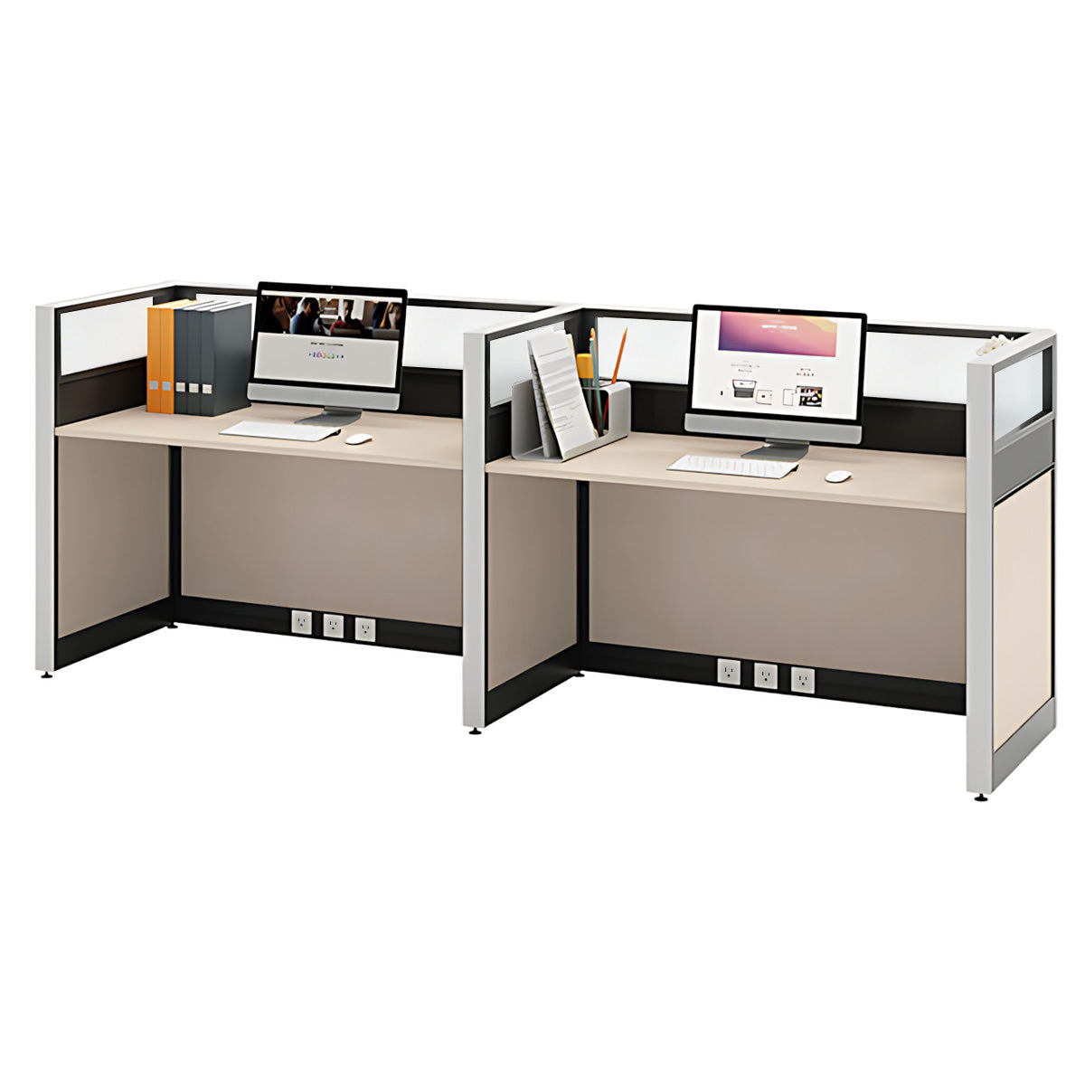 Modern Minimalist L-Shaped Office Desk 49–149 in Wide with Cable Management, Lockable Drawers, Steel Frame & Adjustable Height