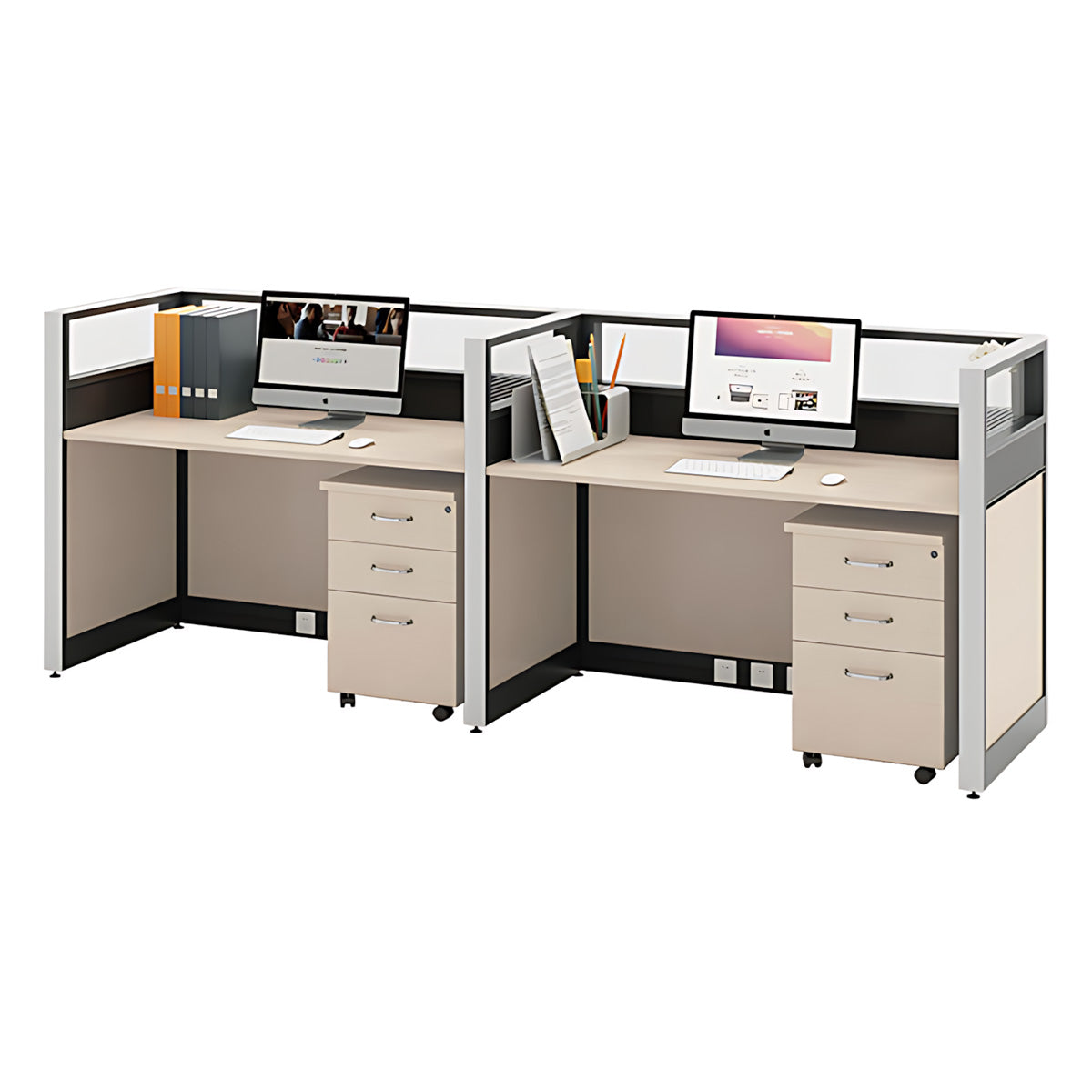 Modern Office Desk with Cable Management for Productive Workspaces