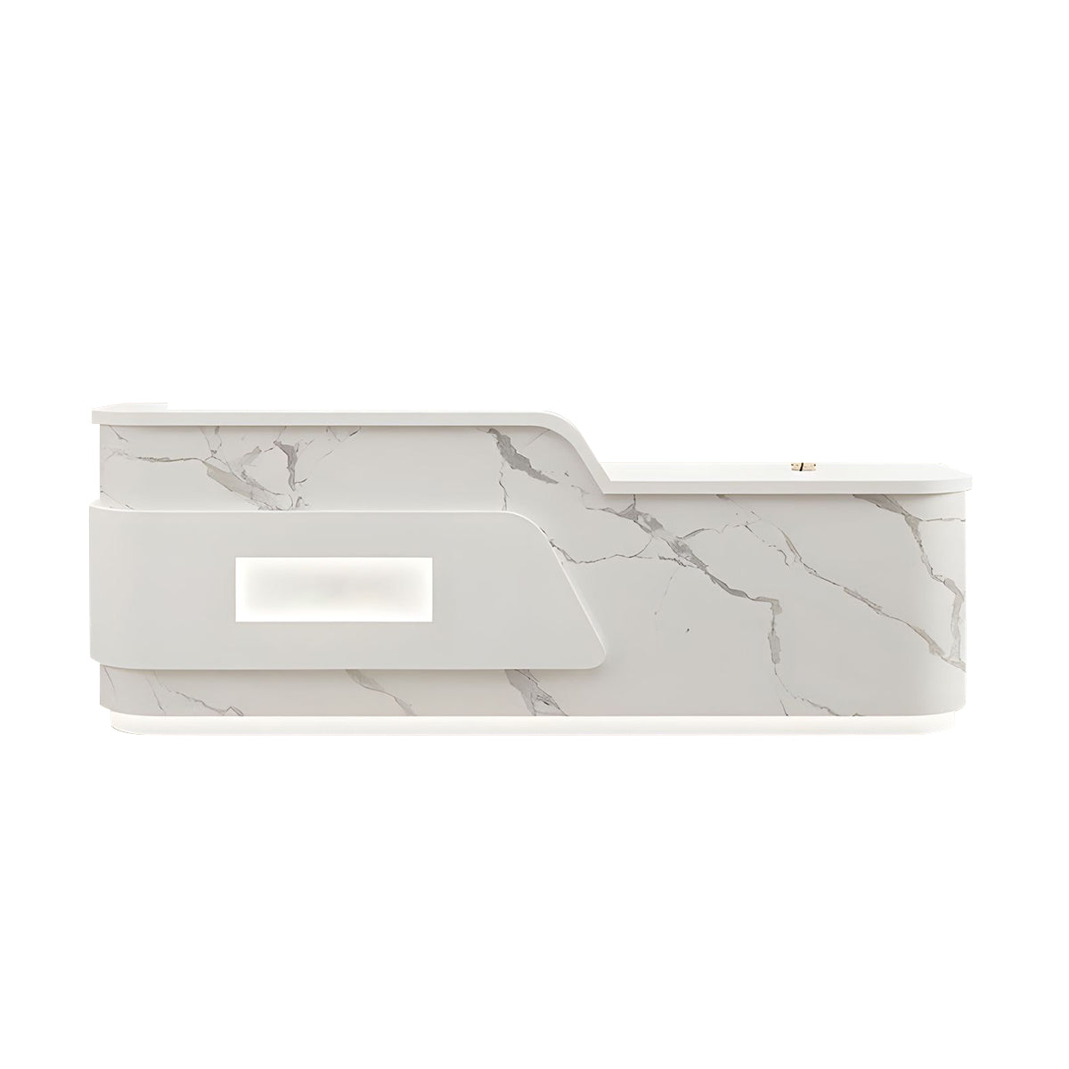 Stylish Reception Desk with LED Lighting for Modern Office Spaces