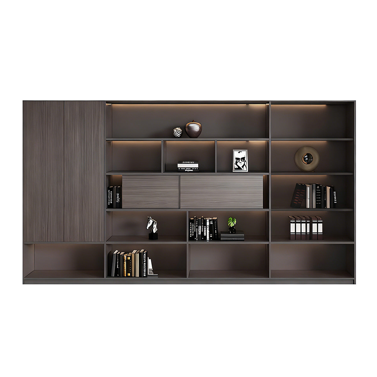 Stylish Storage Cabinet with Sensor Light and Extra-Large Wardrobe