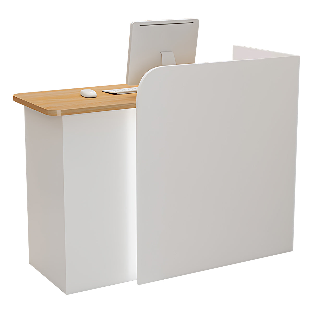 Classic Elegant Reception Desk with Functional Storage Compartments