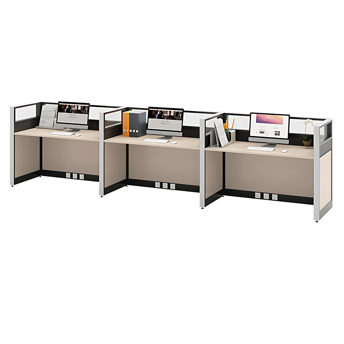 Modern Office Desk with Cable Management for Productive Workspaces