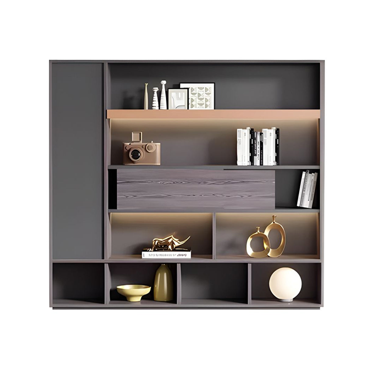 Stylish Storage Cabinet with Sensor Light and Extra-Large Wardrobe