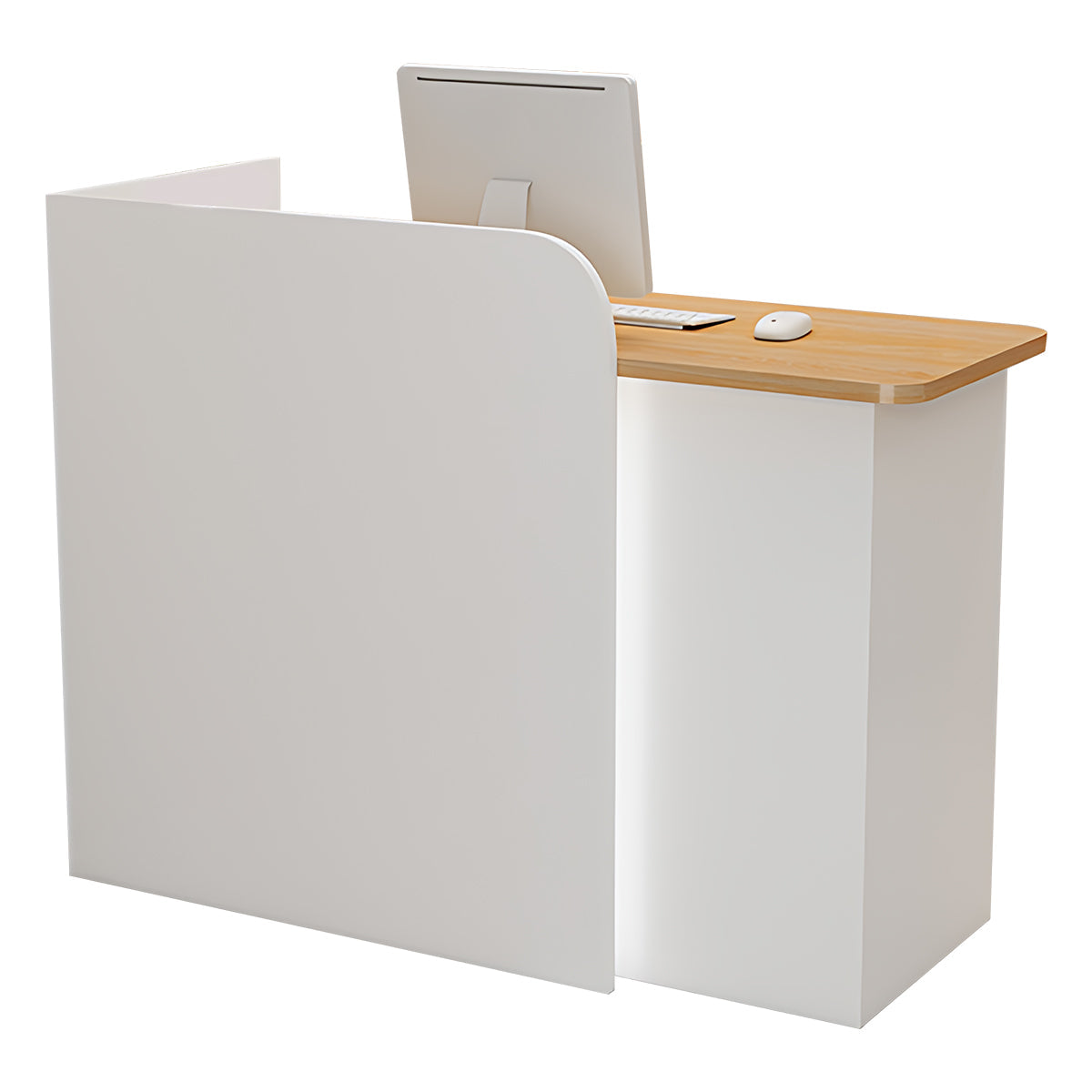 Classic Elegant Reception Desk with Functional Storage Compartments