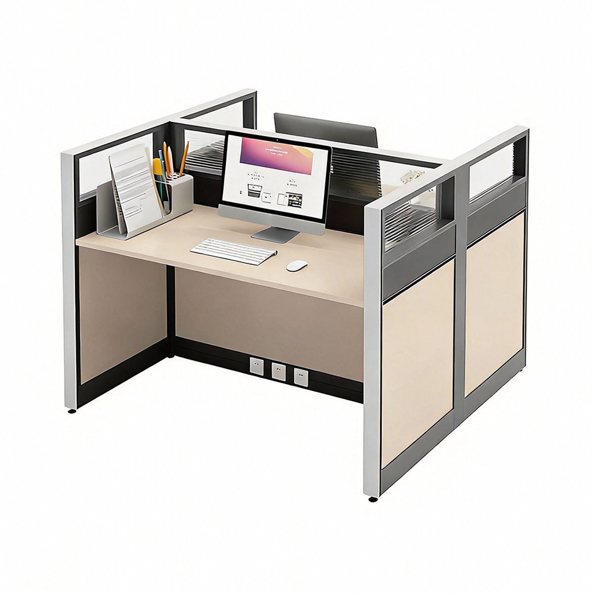 Modern Office Desk with Cable Management for Productive Workspaces