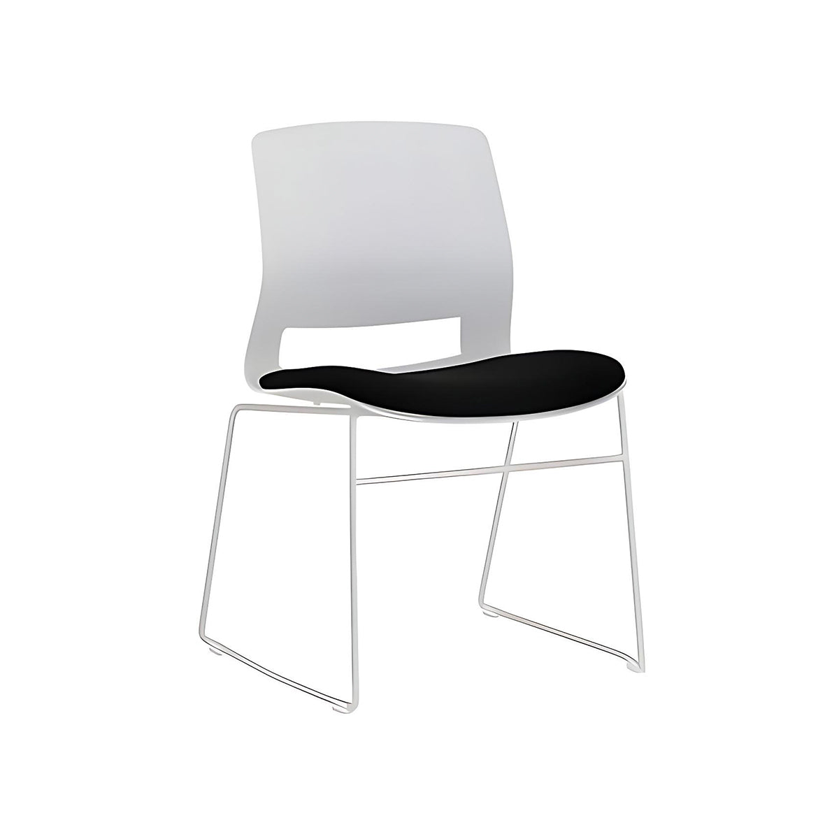 Minimalist Office Chair with Tear-Resistant Fabric and Steel Frame