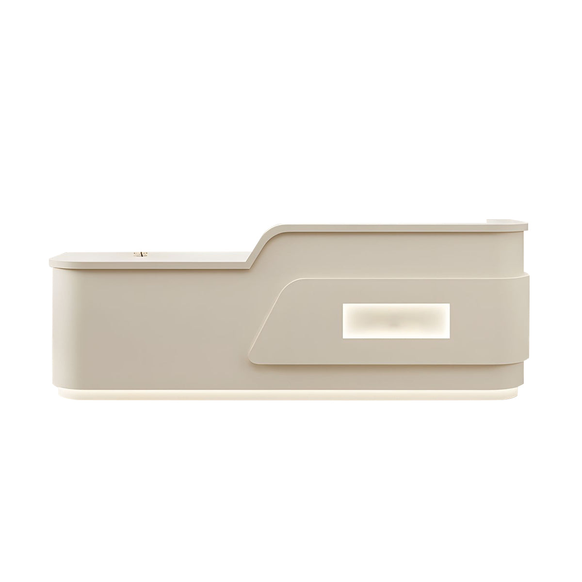 Stylish Reception Desk with LED Lighting for Modern Office Spaces