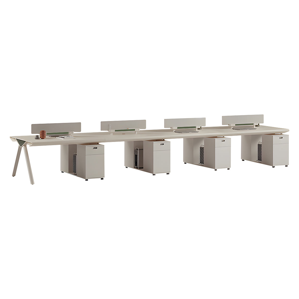 Employee Desk Eco Board Rounded Corner Aluminum Edge Ergonomic Privacy Panel
