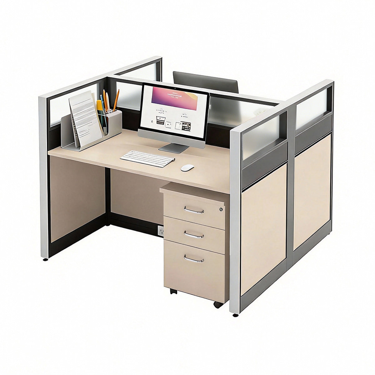 Modern Minimalist L-Shaped Office Desk 49–149 in Wide with Cable Management, Lockable Drawers, Steel Frame & Adjustable Height