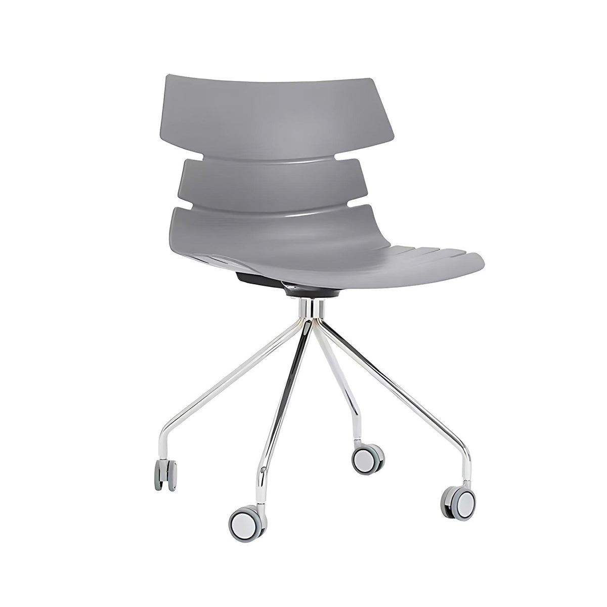 Minimalist Ergonomic Office Chair with Smooth-Rolling Casters & Supportive Backrest