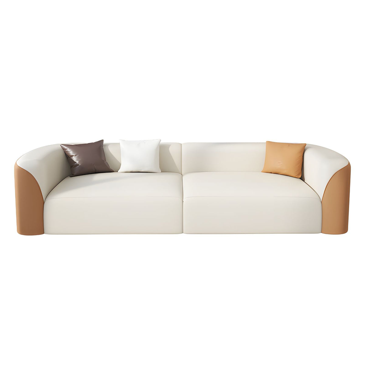 Modern Modular Sofa Two-Tone Cat Paw Leather Lounge Seating