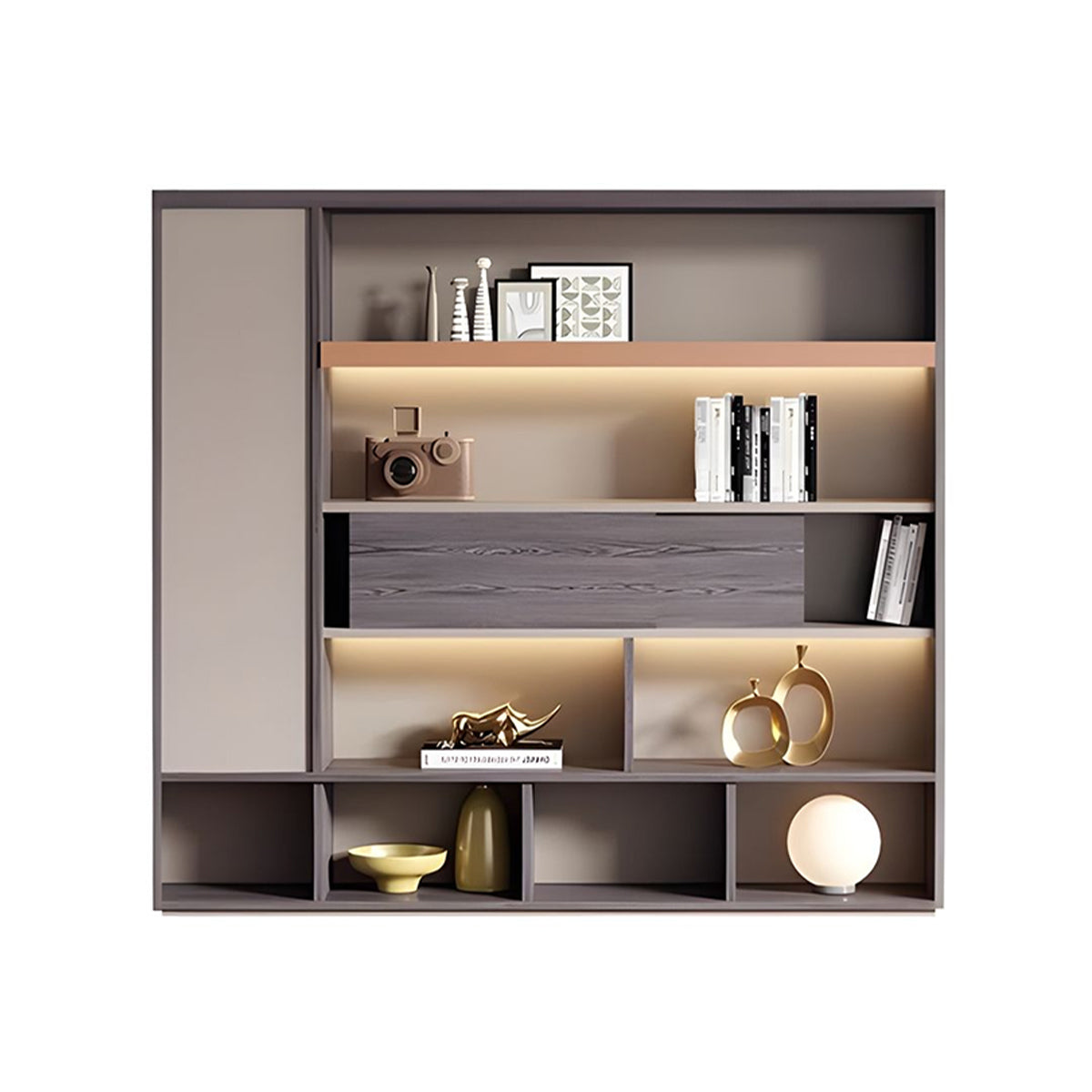 Stylish Storage Cabinet with Sensor Light and Extra-Large Wardrobe