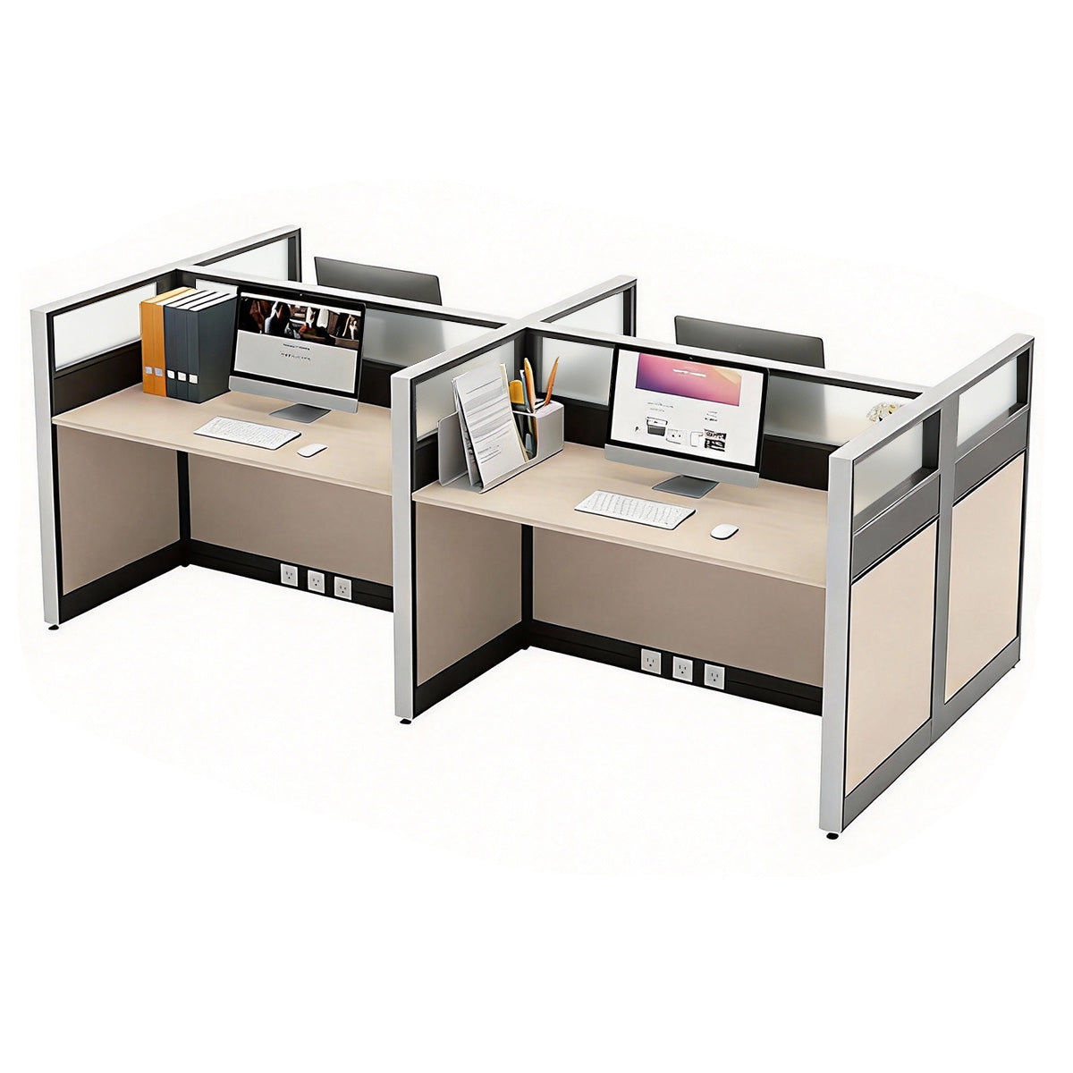 Modern Minimalist L-Shaped Office Desk 49–149 in Wide with Cable Management, Lockable Drawers, Steel Frame & Adjustable Height