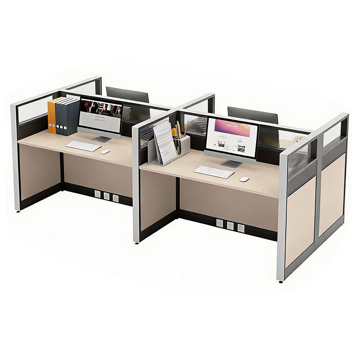 Modern Office Desk with Cable Management for Productive Workspaces