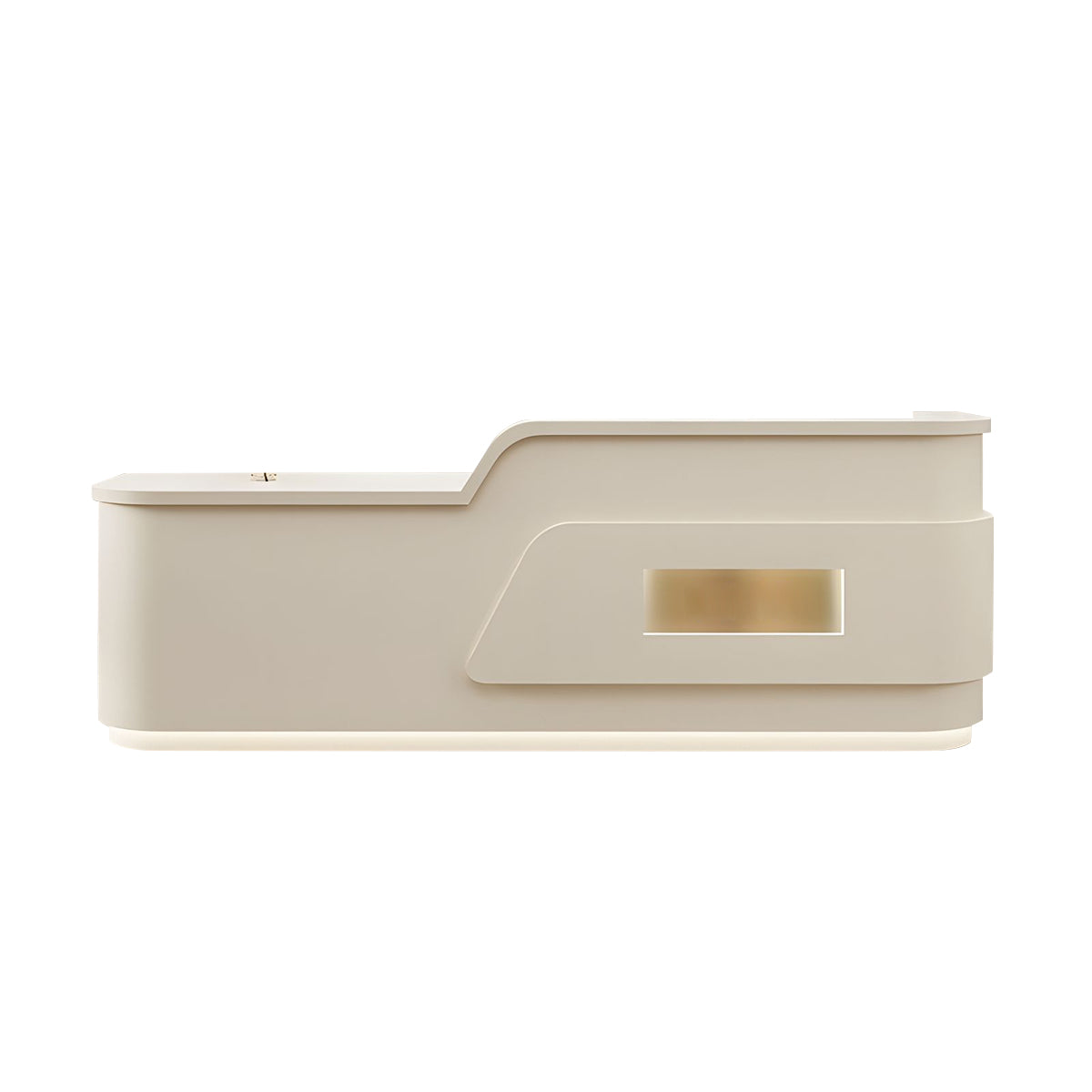 Stylish Reception Desk with LED Lighting for Modern Office Spaces