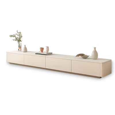 Modern Cream White TV Stand with Sleek, Minimalist Design