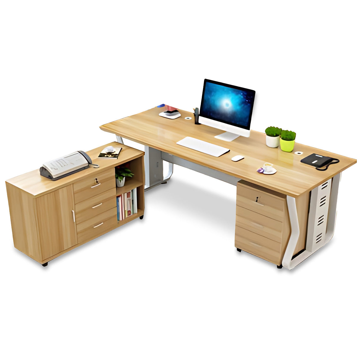 Minimalist Modern Solo Executive Office Desk