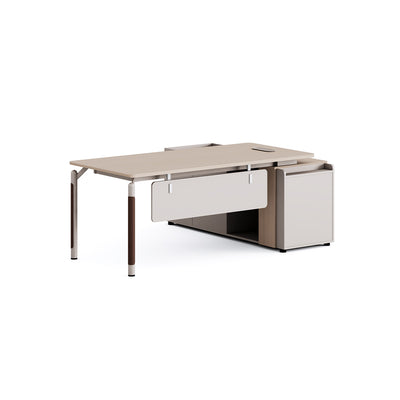 Sleek Executive Desk with Two-Tone Desk Legs