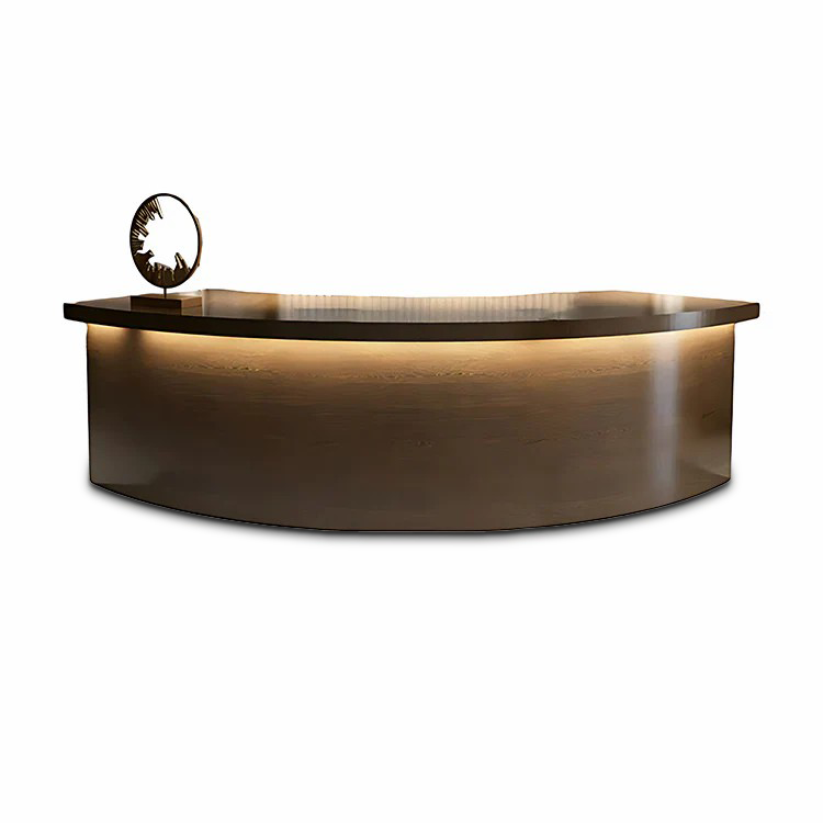 Reception Desk with Solid Wood Grain