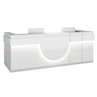 Modern and Stylish Reception desk, Light wood grain color