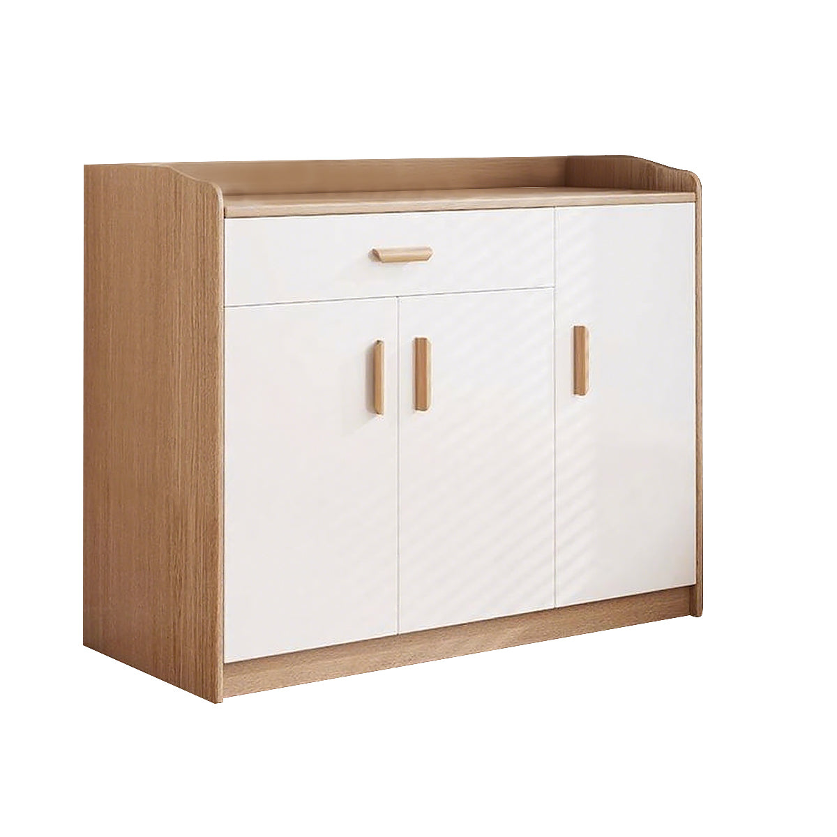 Modern Minimalist Storage Cabinet with Elevated Base and Elegant Handles