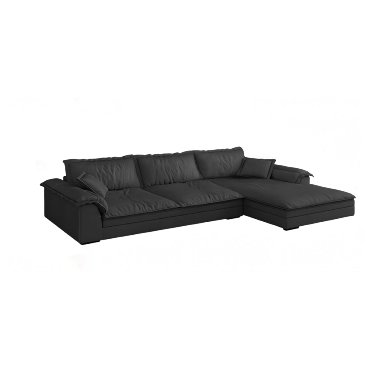 Mordern L-Shape Sectional Sofas with Round Armrests