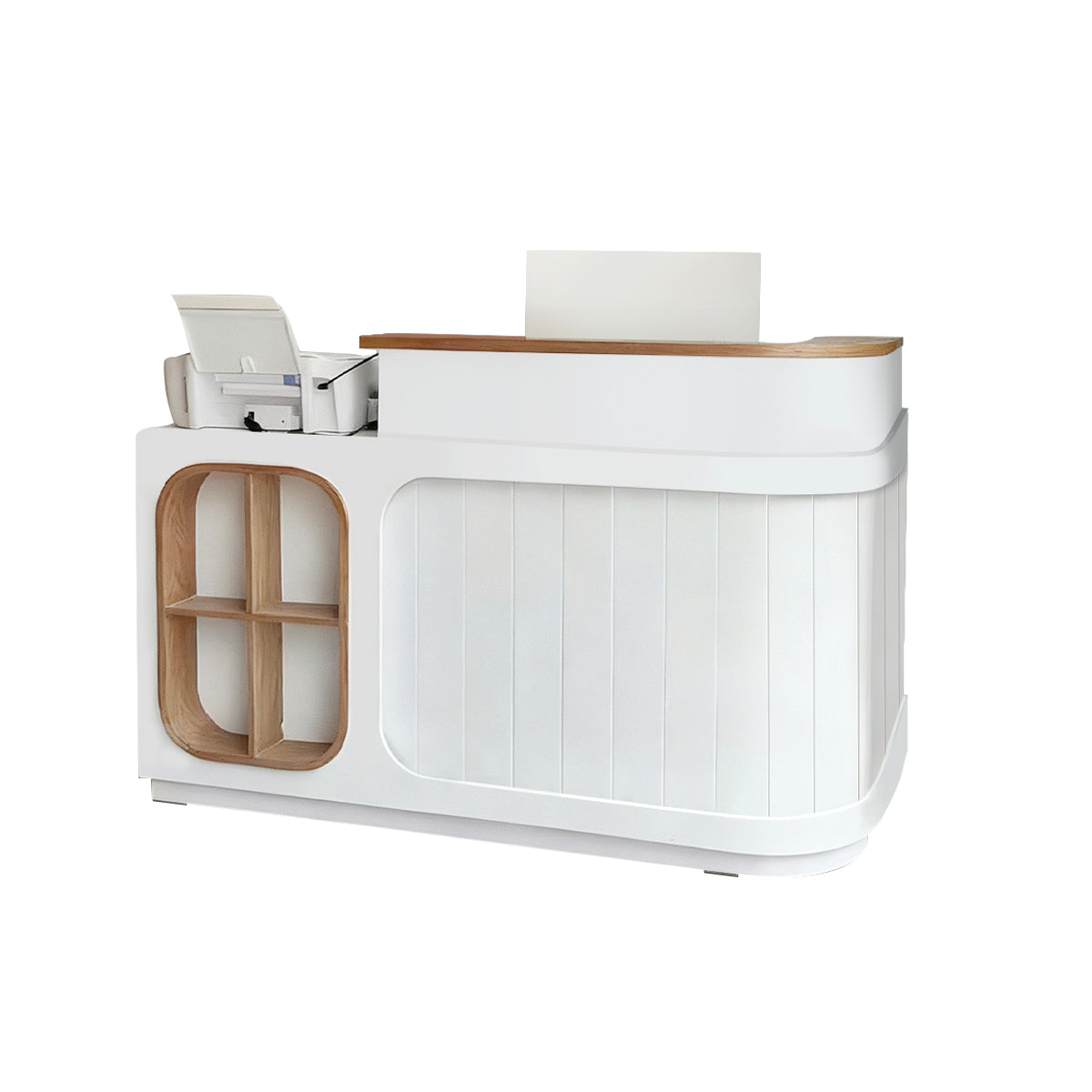 Customizable Corner Reception Desk With Light