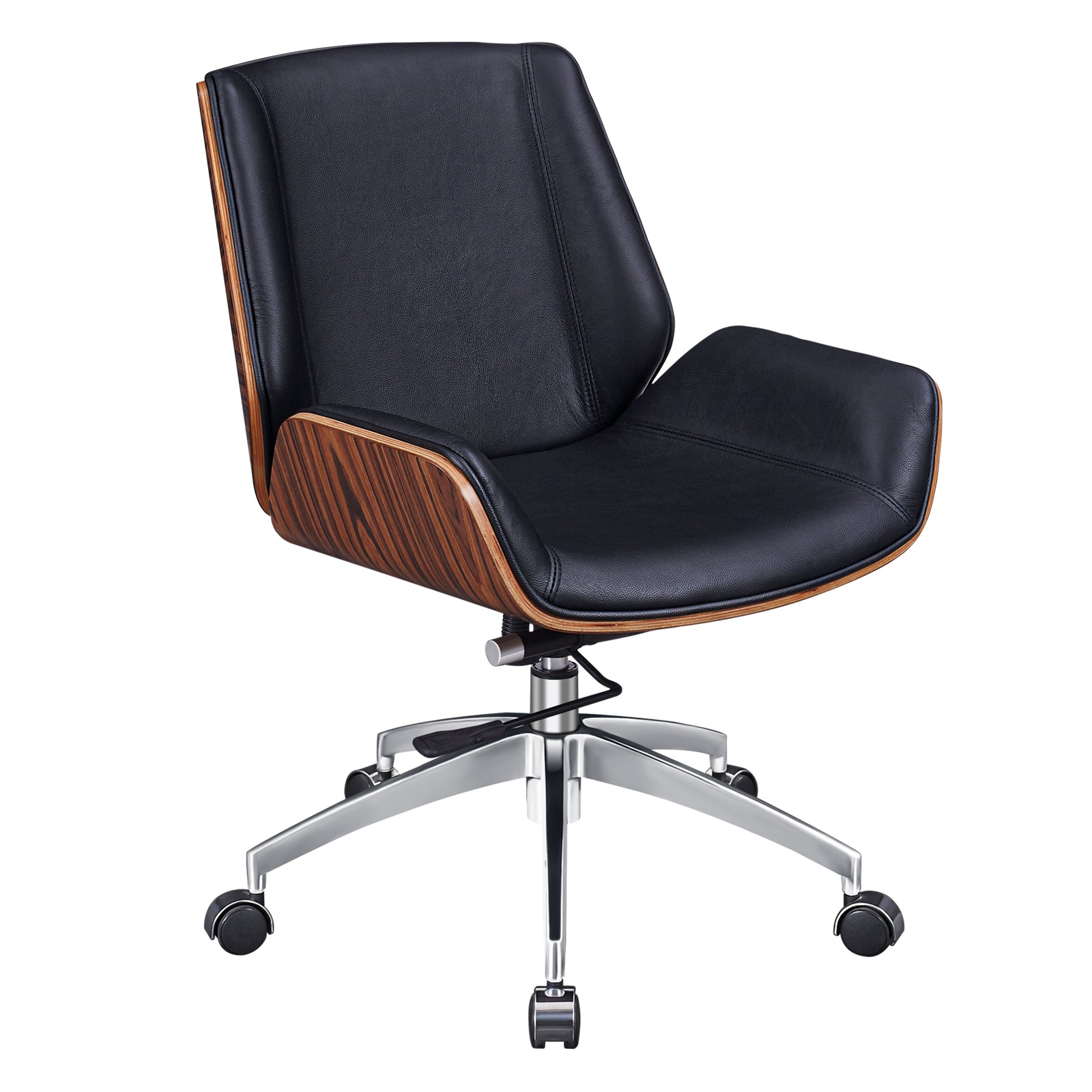 Modern Leather Office Chair with Adjustable Height & 360° Swivel（Stock Items）