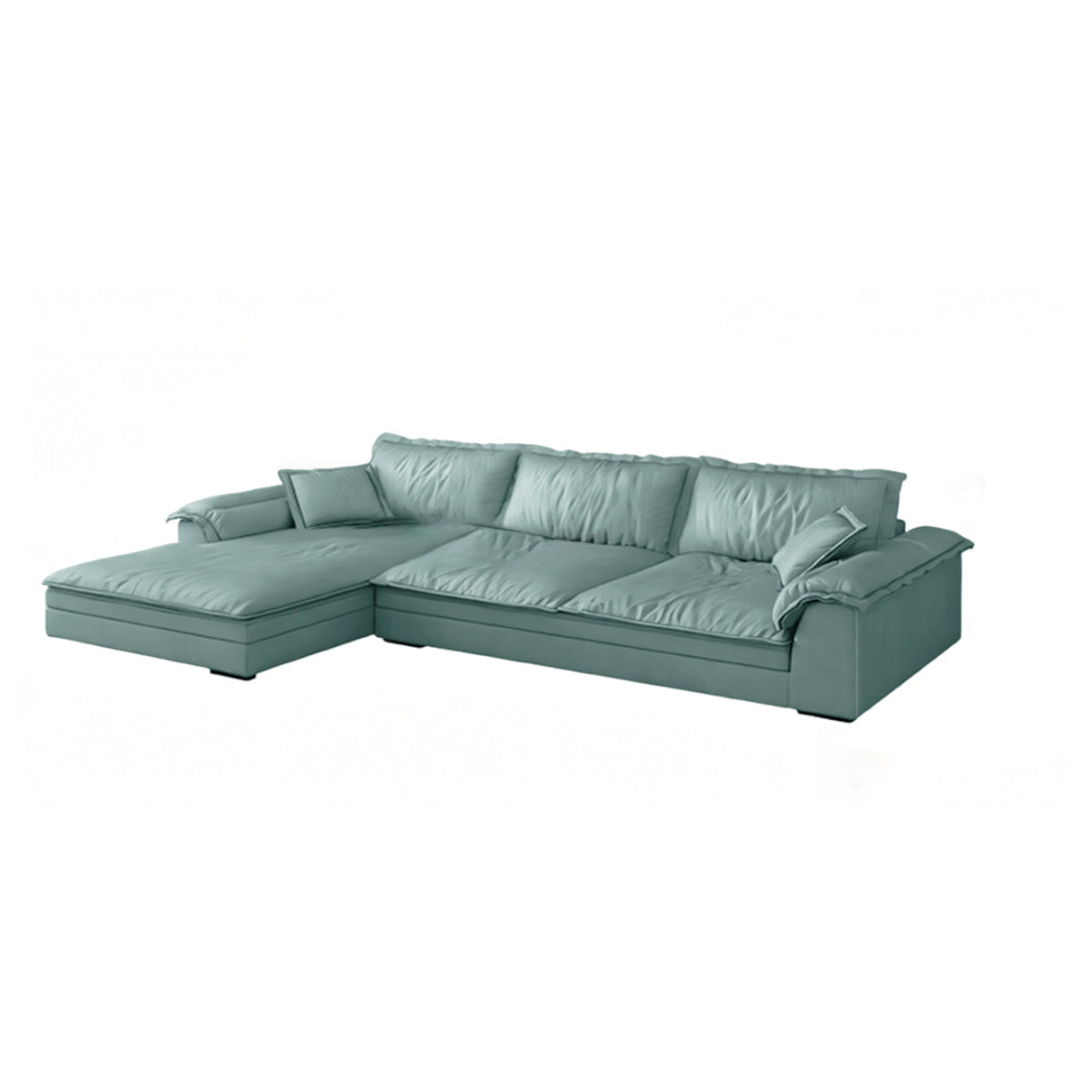 Mordern L-Shape Sectional Sofas with Round Armrests