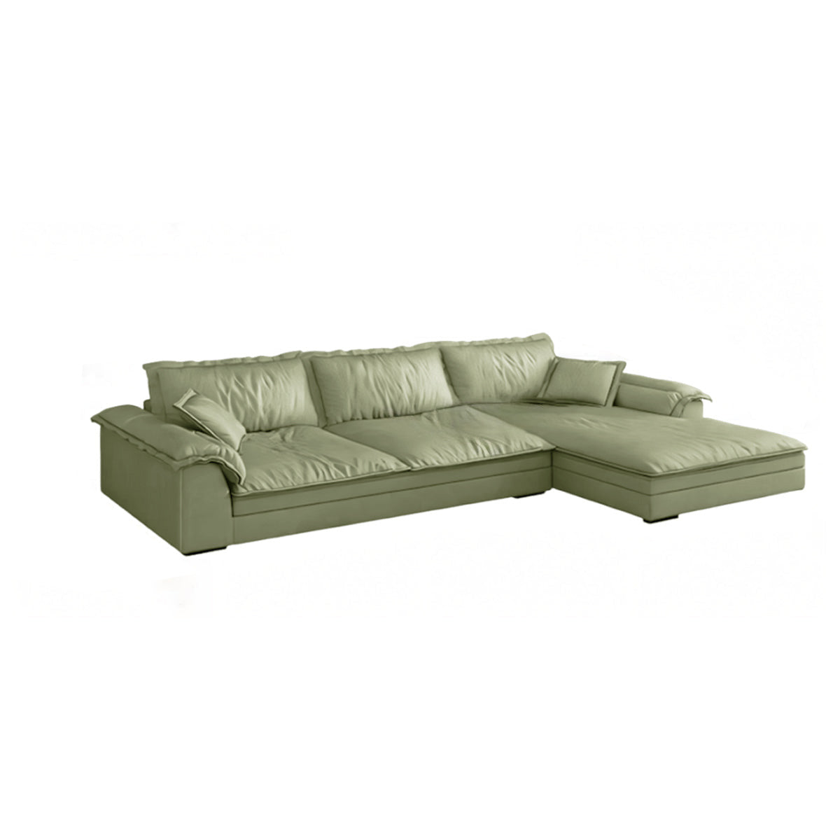 Mordern L-Shape Sectional Sofas with Round Armrests