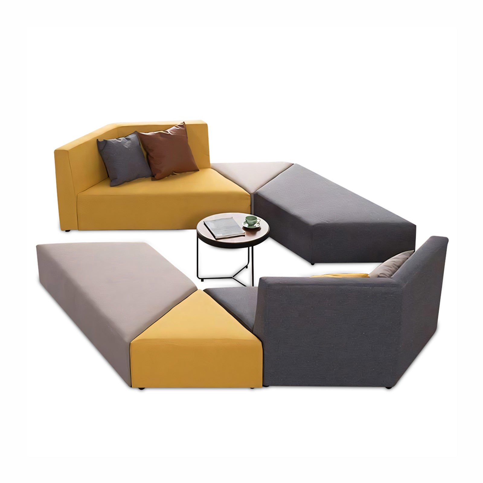 Contemporary Minimalist Modular Sectional Sofa