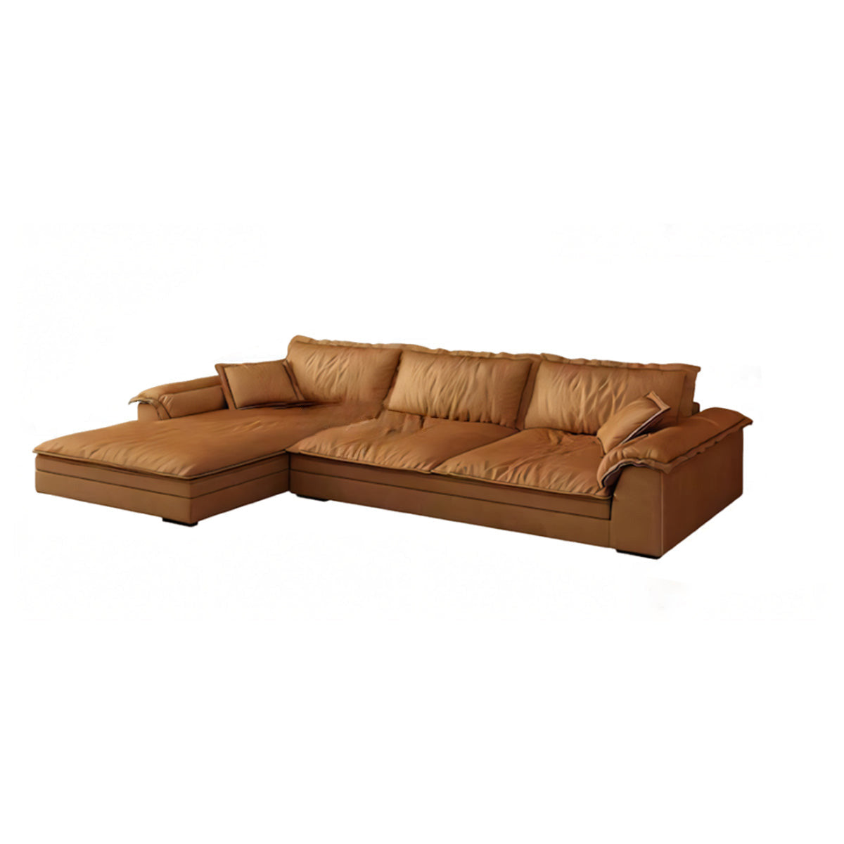 Mordern L-Shape Sectional Sofas with Round Armrests