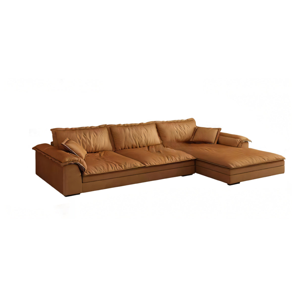 Mordern L-Shape Sectional Sofas with Round Armrests