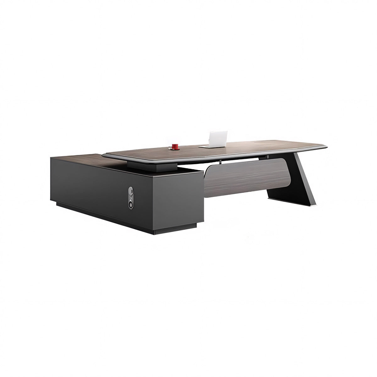 Lacquered Laminate Executive Desk Office Desk