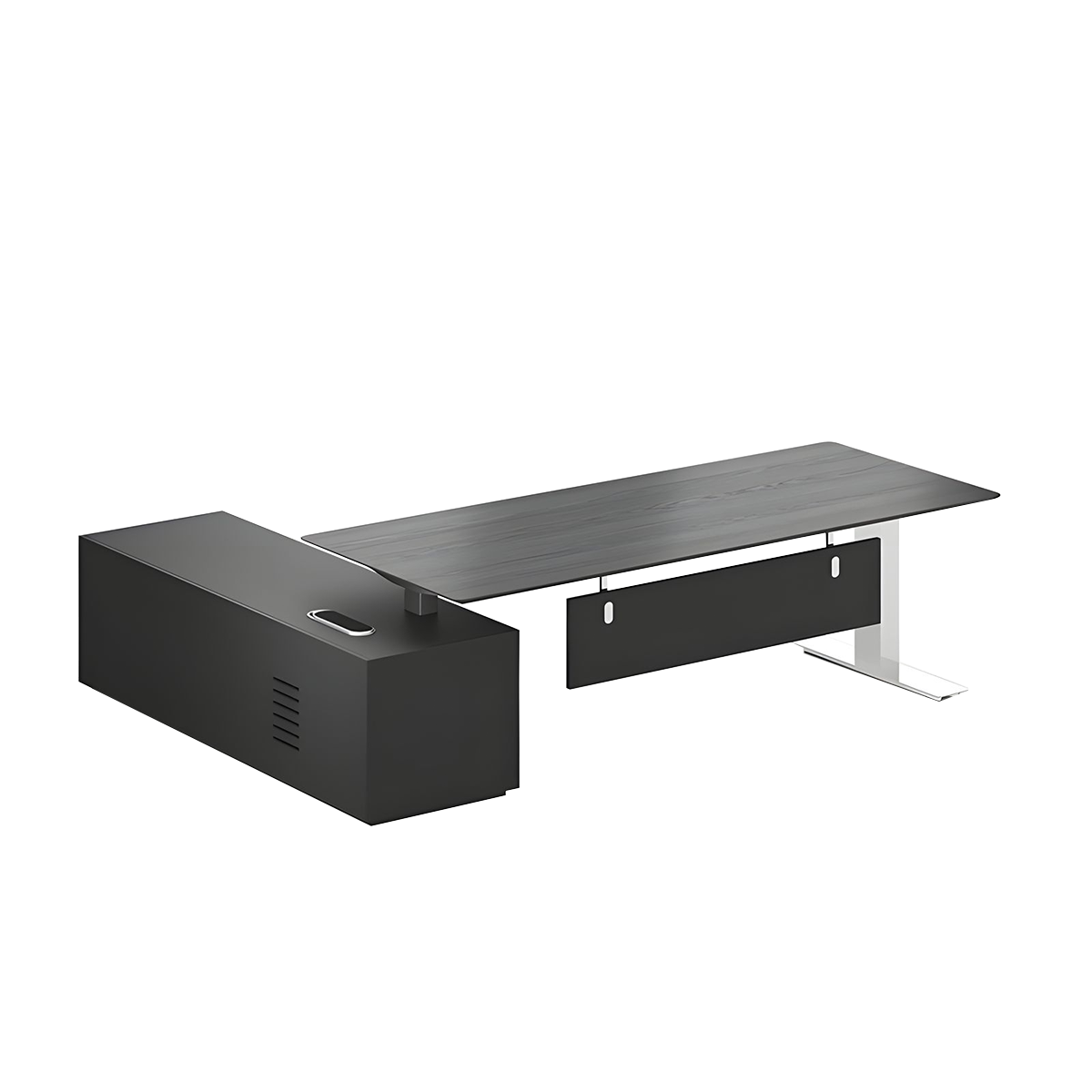 Modern Electric Office Desk Adjustable Height Storage Drawers