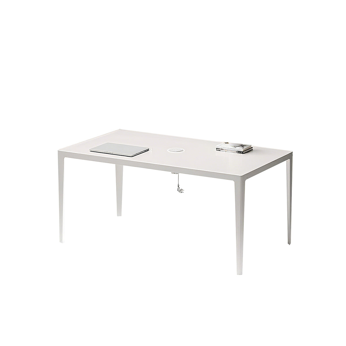 Modern Minimalist Eco Conference Table Thick Top Cable Box Rounded Edges