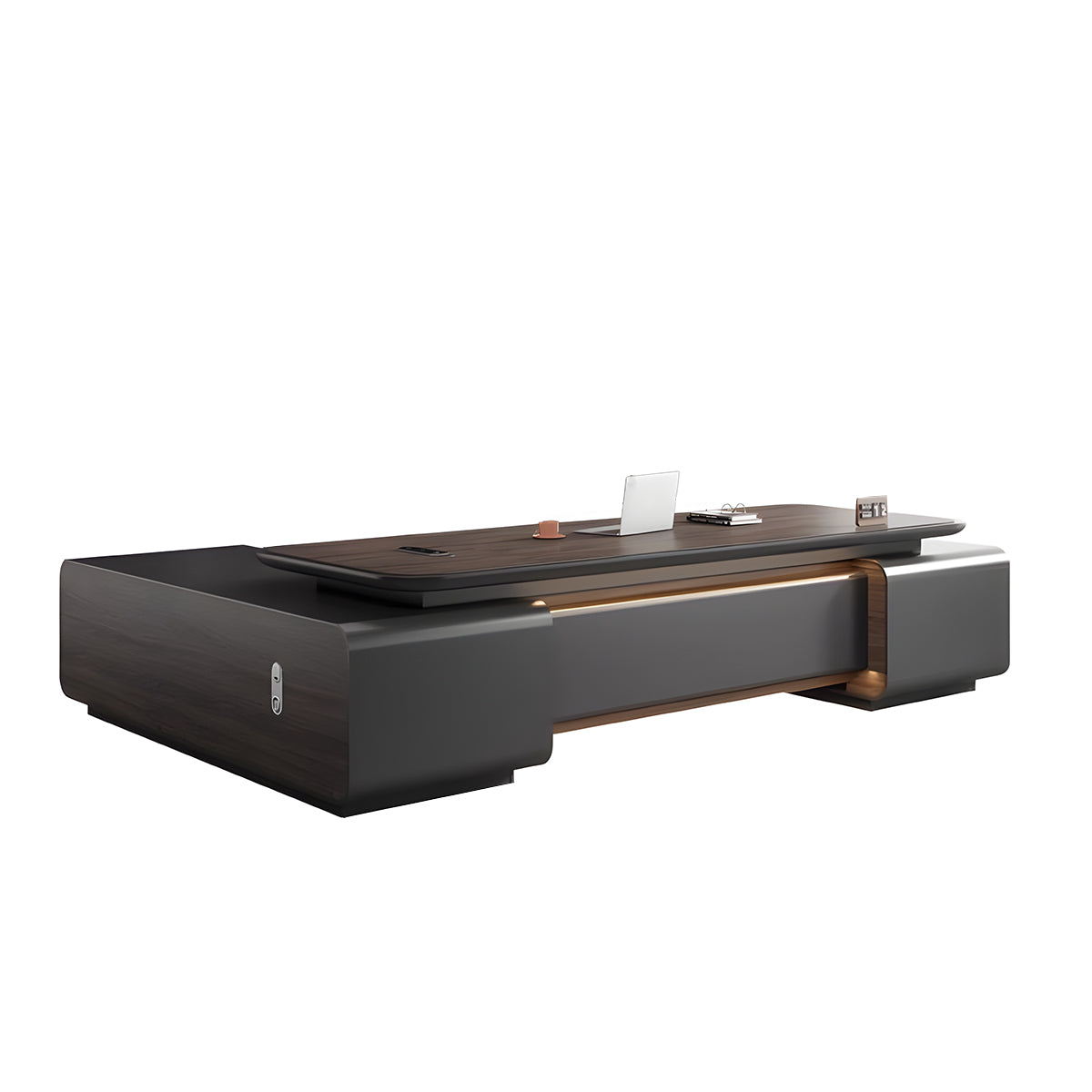 Modern Executive Desk with Wireless Charging for Offices